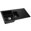 Cefito 1000 x 500mm Granite Stone Double Sink - Black