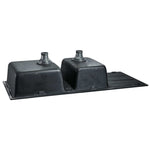 Cefito 1160 x 500mm Granite Stone Double Sink - Black