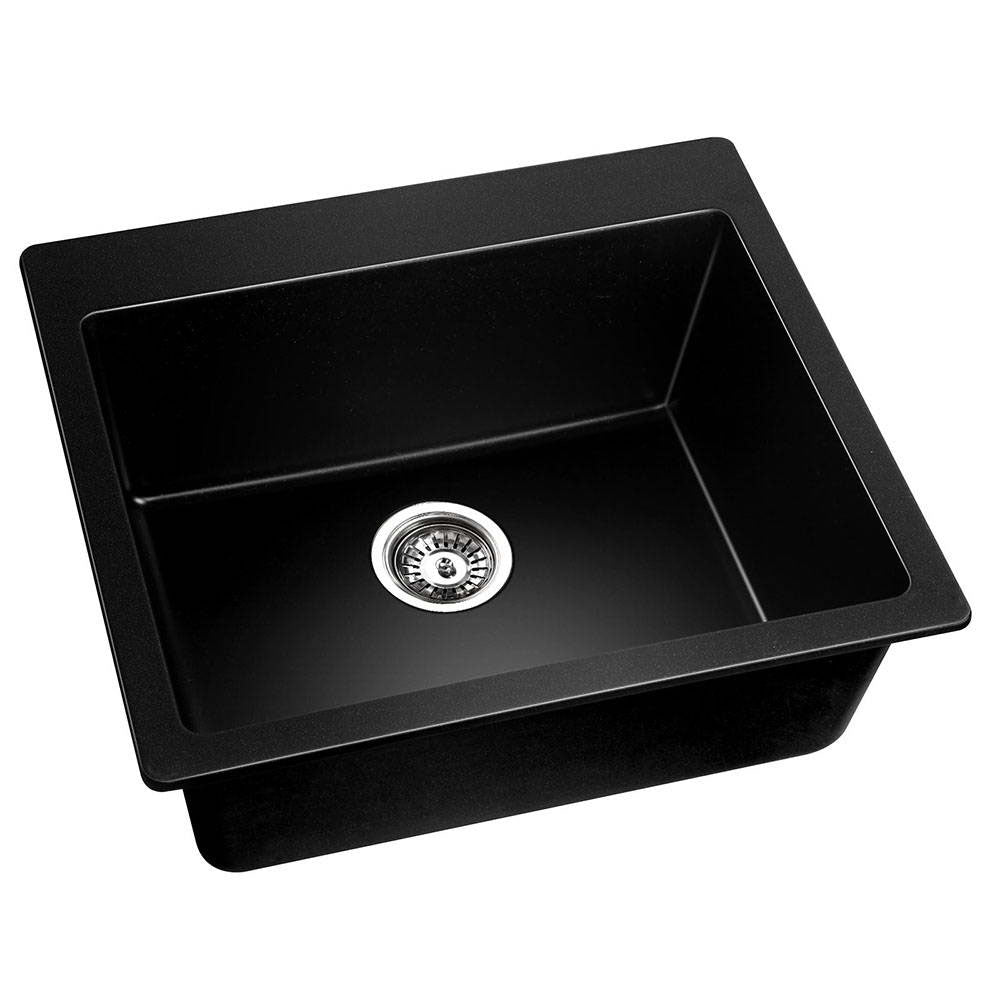 Cefito 570 x 500mm Granite Stone Sink - Black