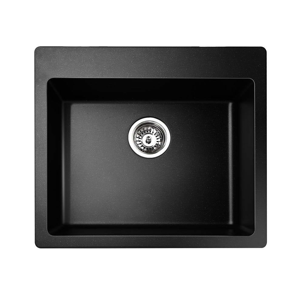 Cefito 570 x 500mm Granite Stone Sink - Black