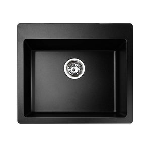 Cefito 570 x 500mm Granite Stone Sink - Black