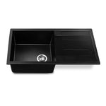 Cefito 860 x 500mm Granite Stone Sink - Black