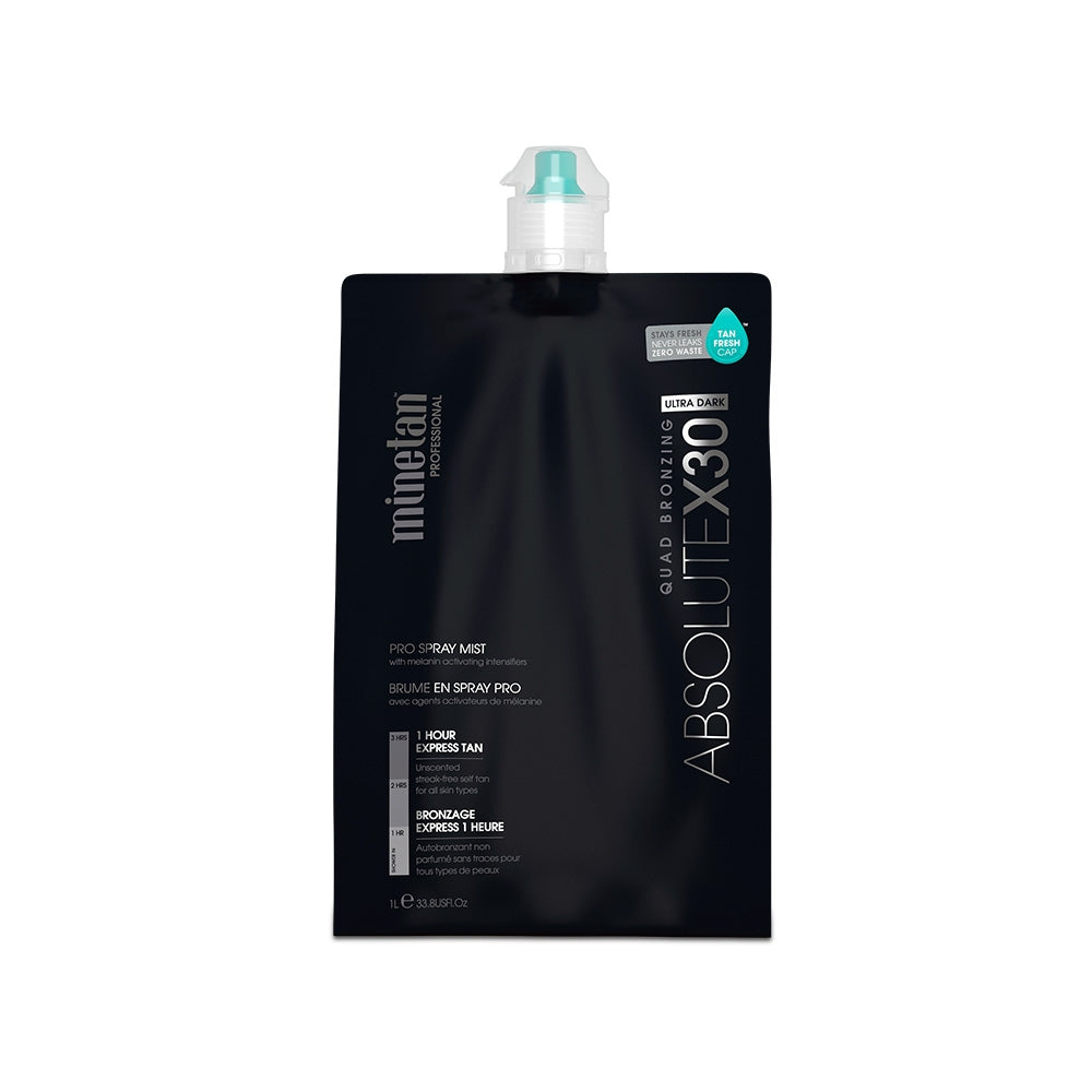 MineTan Professional Spray Tan Solution 1Litre Sunless Tanning Absolute x30