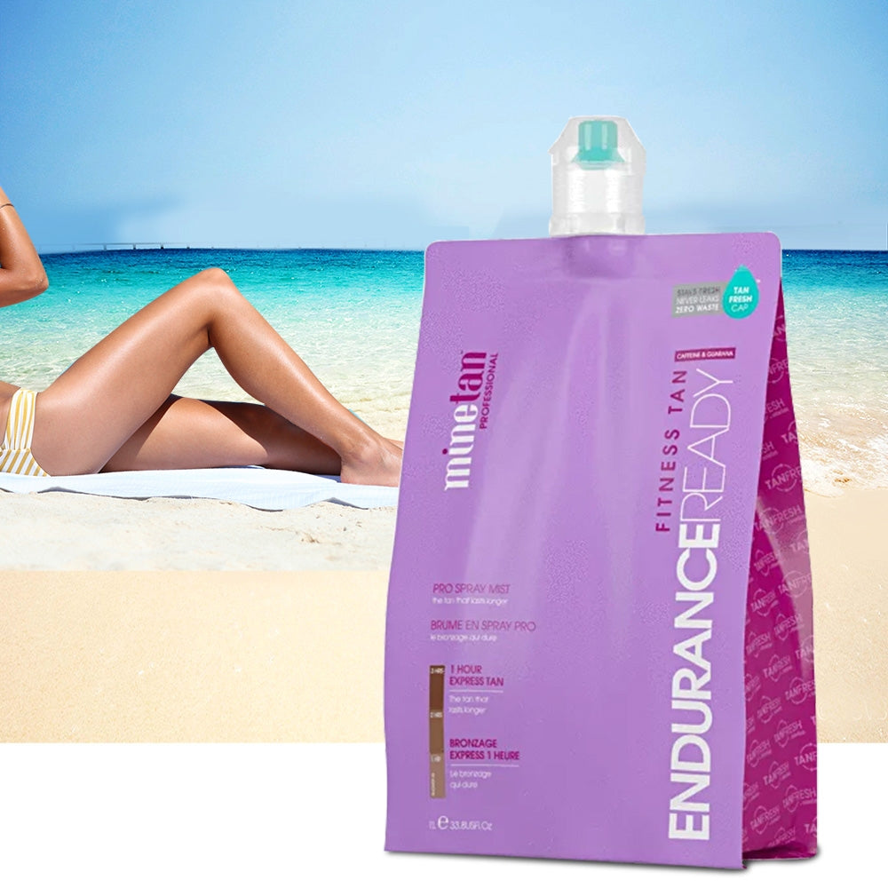 MineTan Spray 1 Liter Tan Solution 1 Hour 2 HR Tanning Sunless Liquid Endurance