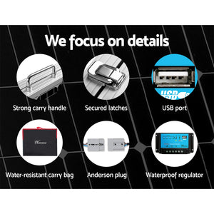 Solraiser 120W Folding Solar Panel Kit Regulator