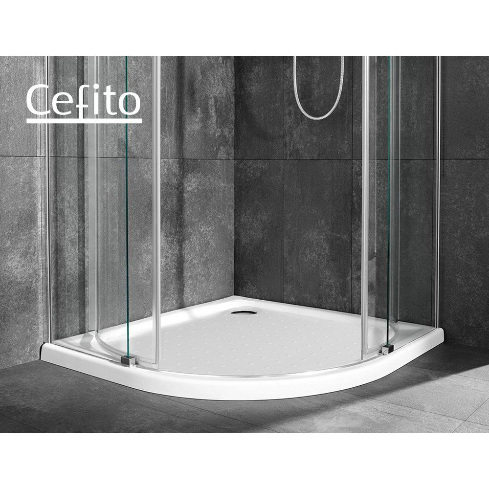 Cefito Shower Base Bathroom Over Tray Acrylic ABS Curved 900x900mm White