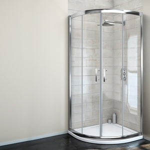 Cefito Bathroom Curved Shower Cubicle Screen