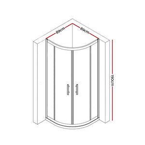 Cefito Bathroom 900MM Curved Shower Cubicle