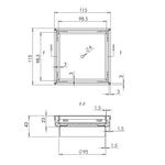 115x115mm Stainless Steel Shower Grate Tile Insert Drain Square Bathroom