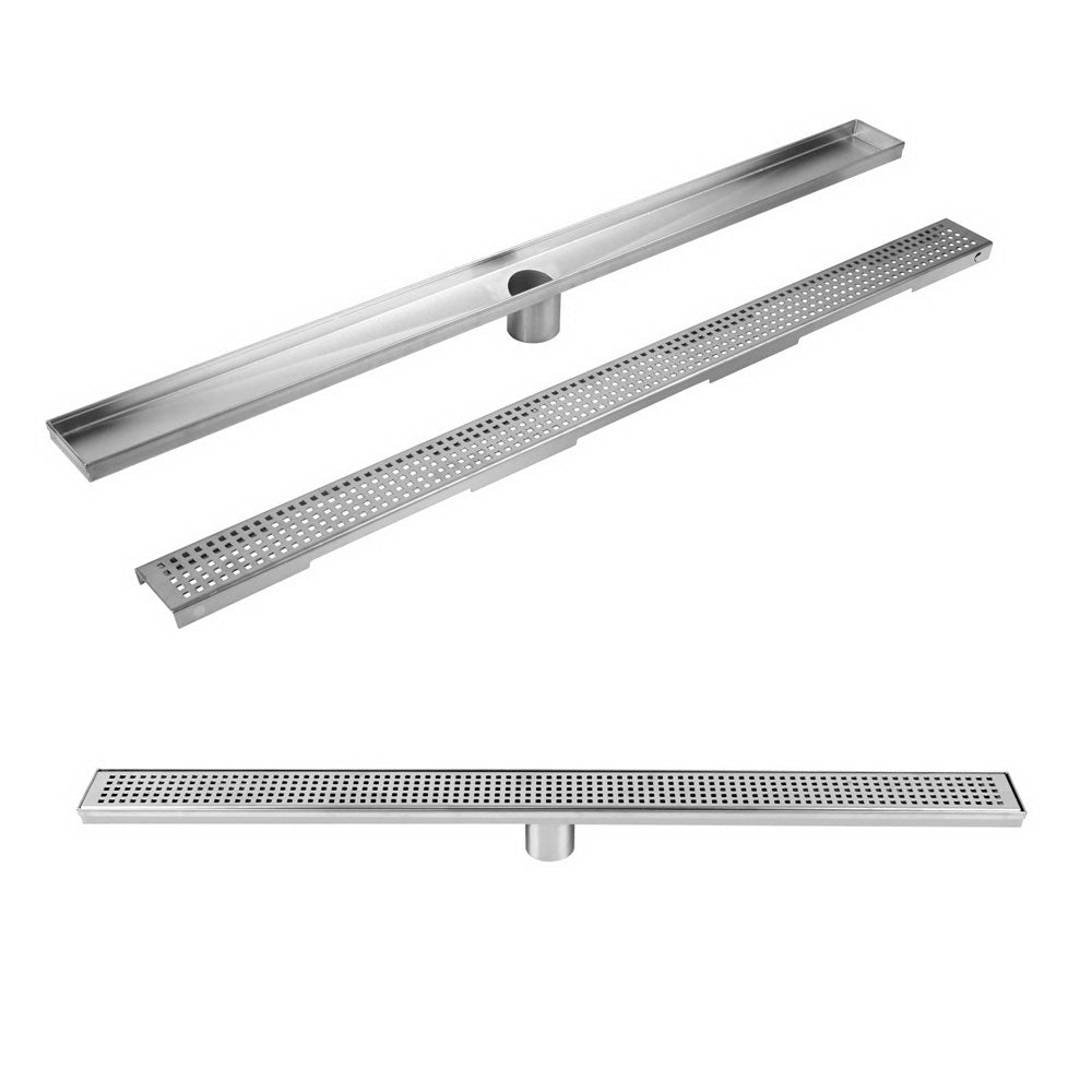 800mm Stainless Steel Shower Grate Tile Drain Square Bathroom Home