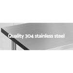 Cefito 1524 x 610mm Commercial Stainless Steel Kitchen Bench 