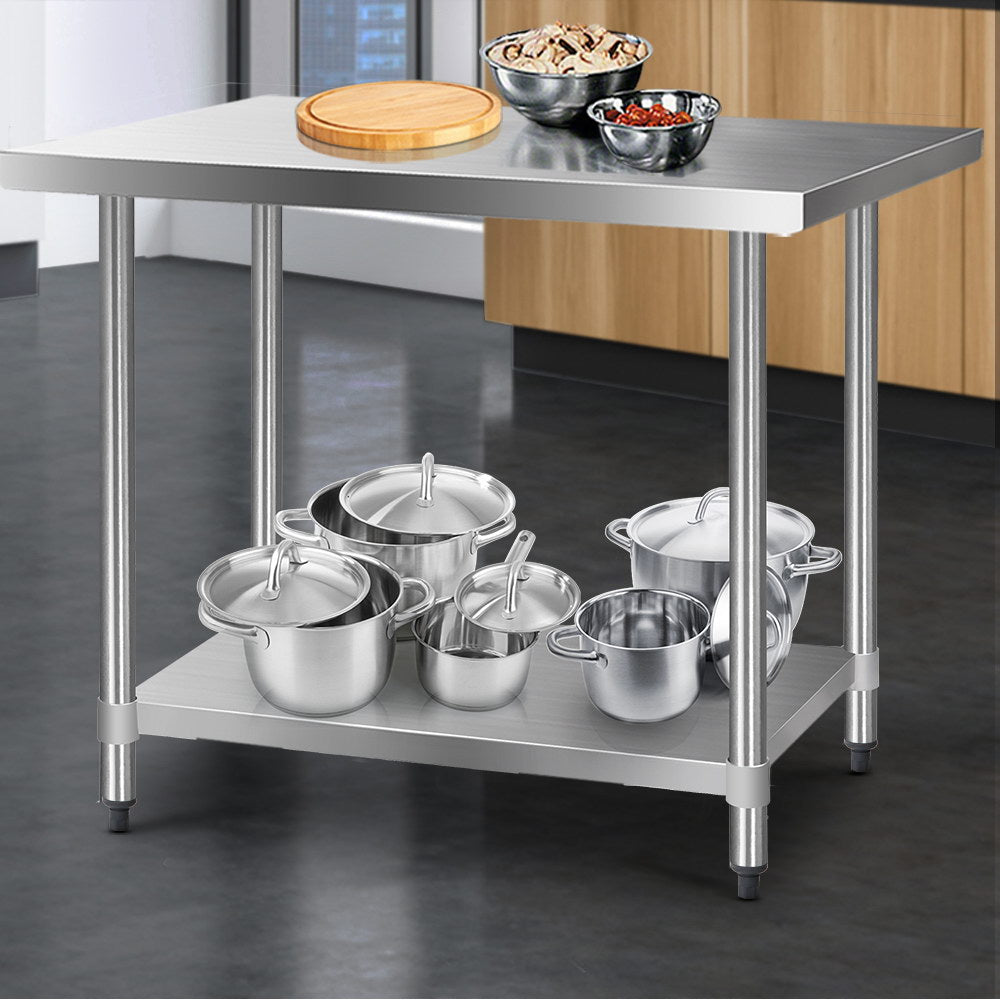 Cefito 610 x 1219mm Commercial Stainless Steel Kitchen Bench