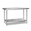 Cefito 610 x 1524mm Commercial Stainless Steel Kitchen Bench