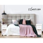 2 PCS Ariss Bedside Table - White