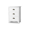 Artiss Vintage Bedside Table Chest Storage Cabinet Nightstand White