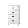 Artiss Vintage Bedside Table Chest 4 Drawers Storage Cabinet Nightstand White