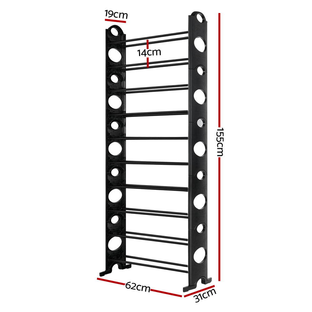 10 Tier Stackable Shoe Rack