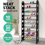 10 Tier Stackable Shoe Rack