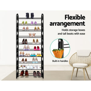 10 Tier Stackable Shoe Rack