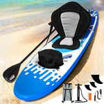 Weisshorn Stand Up Paddle Boards 10" Inflatable SUP Surfboard Paddleboard Kayak Seat Blue