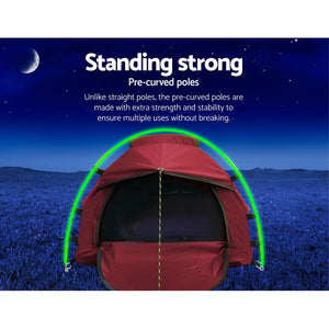 Weisshorn Biker Swag Camping Single Swags Tent Biking Deluxe Rip Stop Canvas with Carry Bag