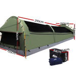 Weisshorn Double Swag Camping Swag Canvas Tent - Celadon