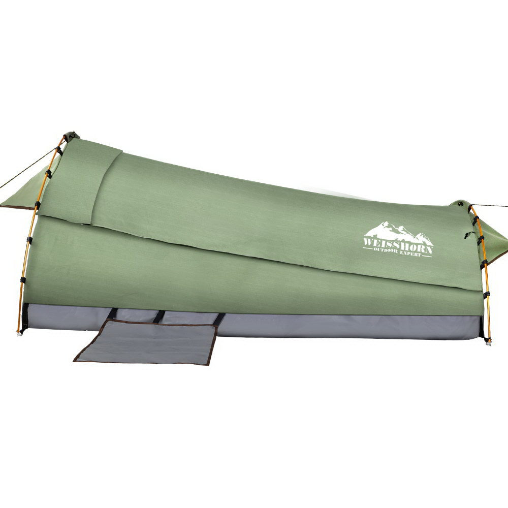 Weisshorn Double Swag Camping Swag Canvas Tent - Celadon