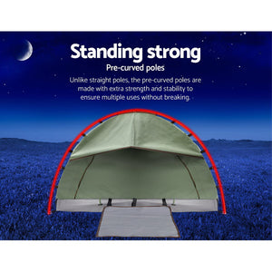 Weisshorn Double Swag Camping Swag Canvas Tent - Celadon