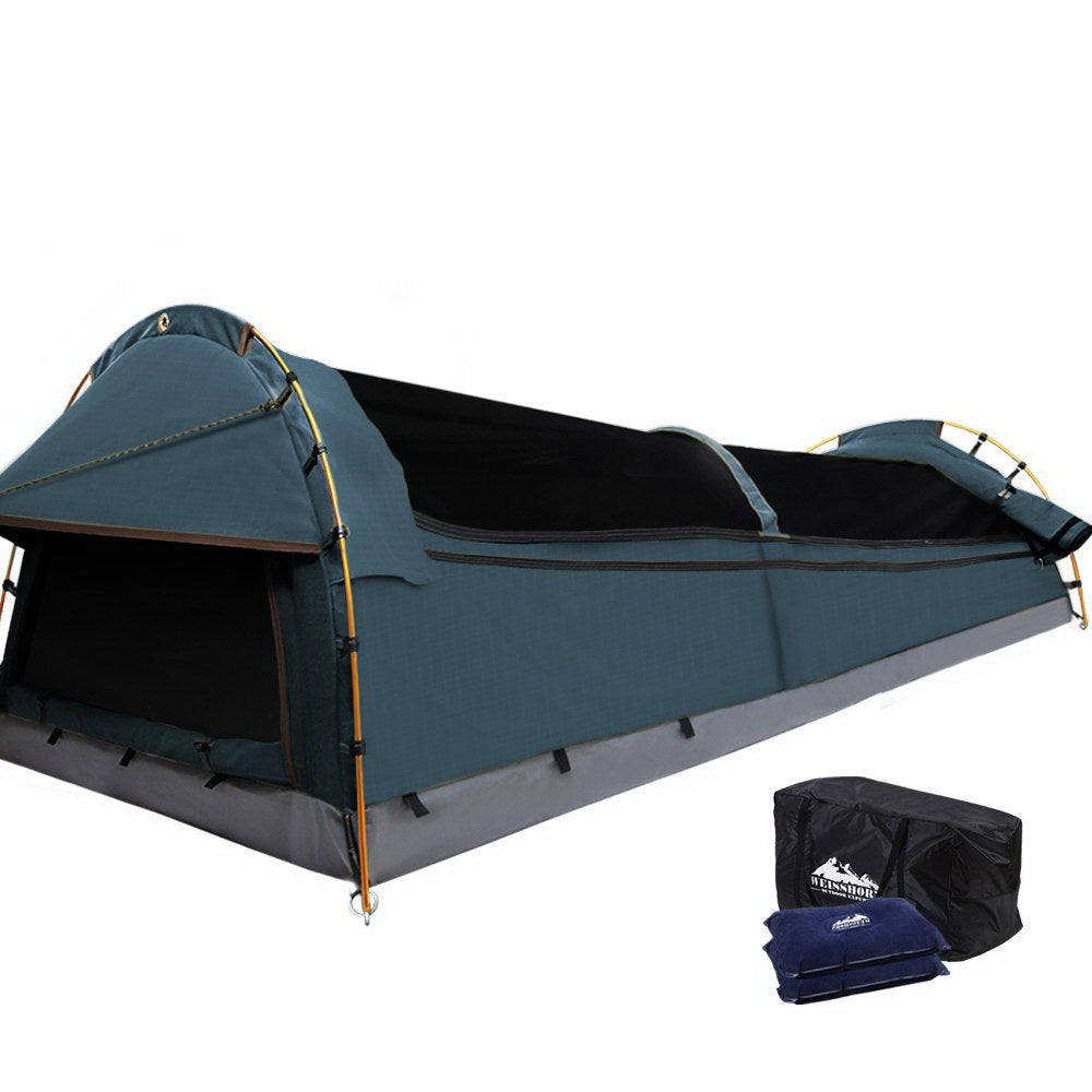 Weisshorn Double Swag Camping Swag Canvas Tent - Navy