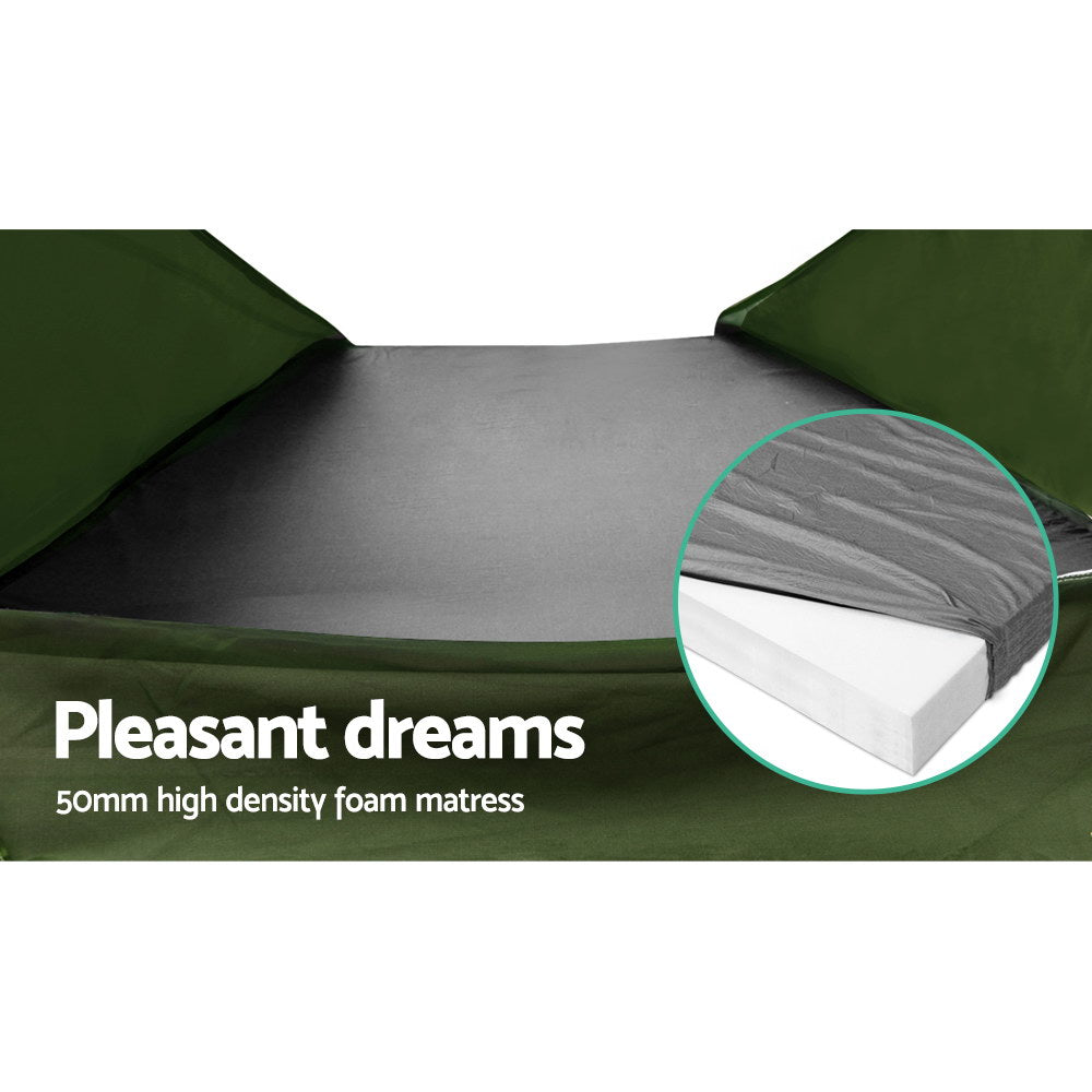Weisshorn Double Swag Camping Swag Canvas Tent - Celadon