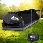 Weisshorn Double Swag Camping Swag Canvas Tent - Dark Grey