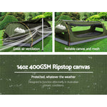 Weisshorn King Single Swag Camping Swag Canvas Tent - Celadon