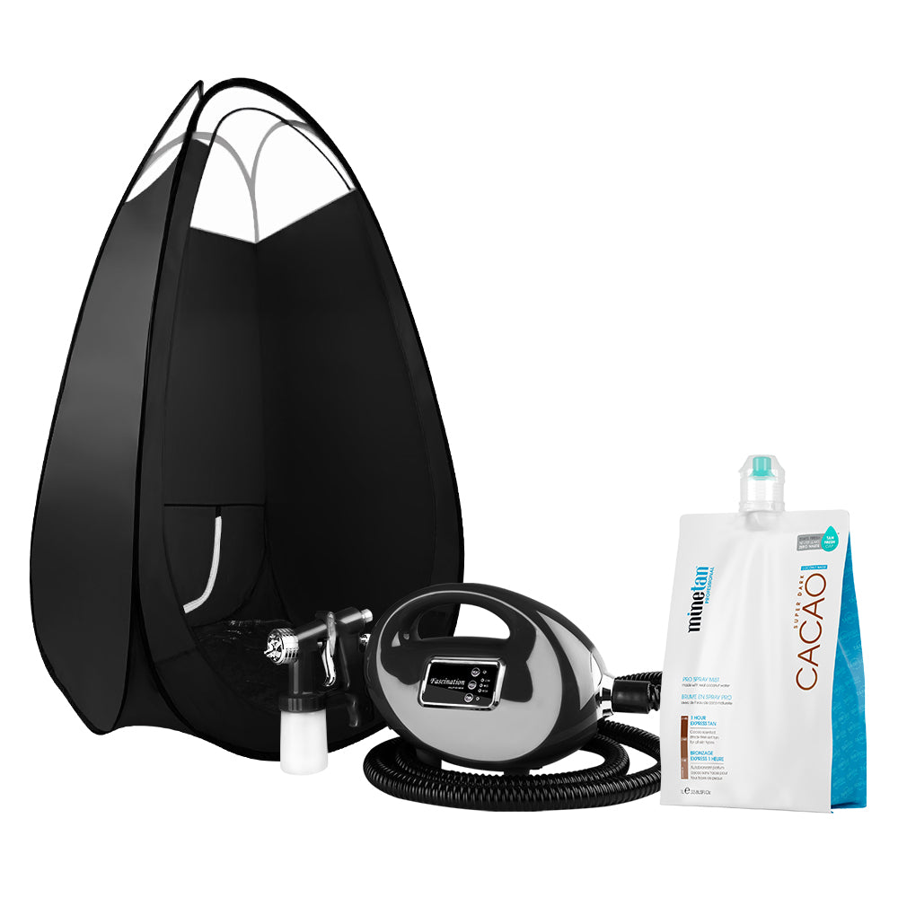 Alba. Spray Tan Machine Sunless Tanning Tent Kit 1L Solution Professional