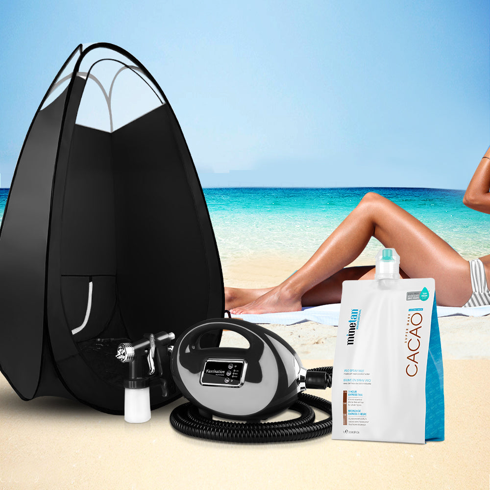 Alba. Spray Tan Machine Sunless Tanning Tent Kit 1L Solution Professional