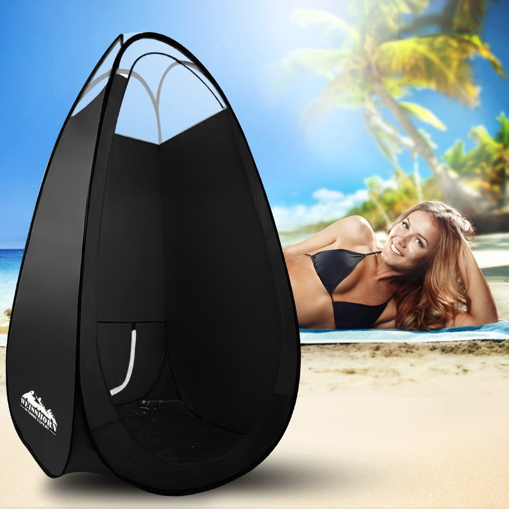 Portable Pop Up Tanning Tent - Black