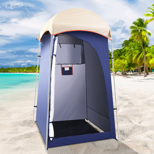 Weisshorn Camping Shower Tent Outdoor Portable Changing Room Toilet Ensuite Navy