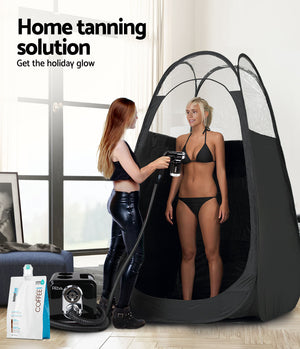 Alba. Spray Tan Machine Spray Tan Tent Kit 1L Solution Sunless HVLP Black