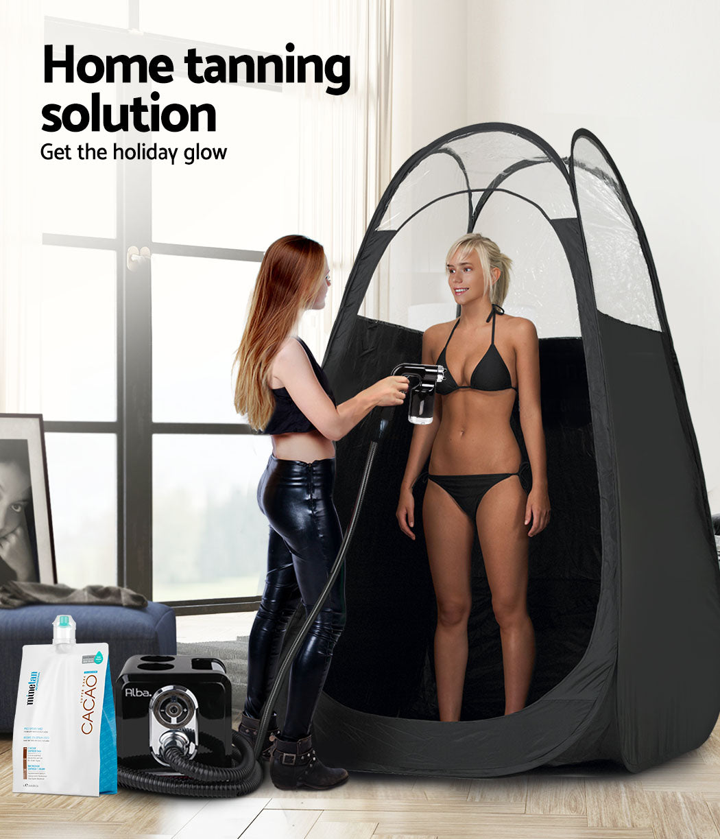 Alba. Spray Tan Machine Sunless HVLP System Solution Spray Tent Kit