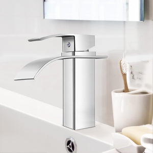 Cefito Mixer Tap Bathroom Taps Faucet Basin Sink Vanity Brass Chrome WELS Silver