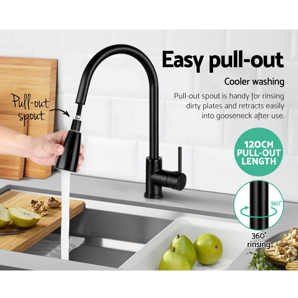 Cefito Pull-out Mixer Faucet Tap - Black