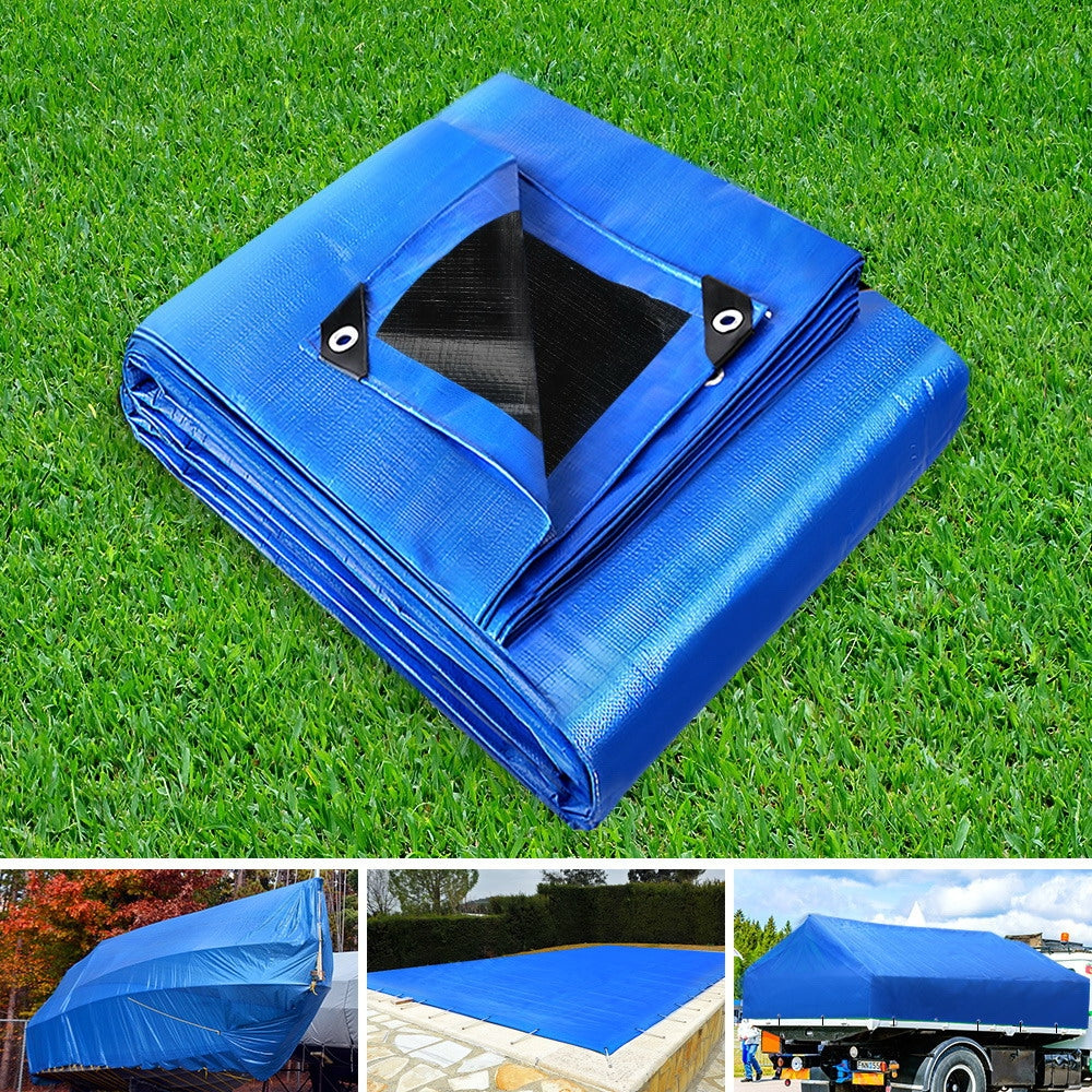 Instahut 3.6 x 7.3m Heavy Duty PE Poly Tarp 