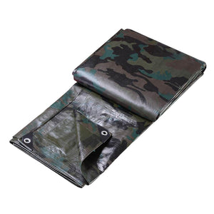 Instahut 2x3m Canvas Tarp Heavy Duty Camping Poly Tarps Tarpaulin Cover Camouflage