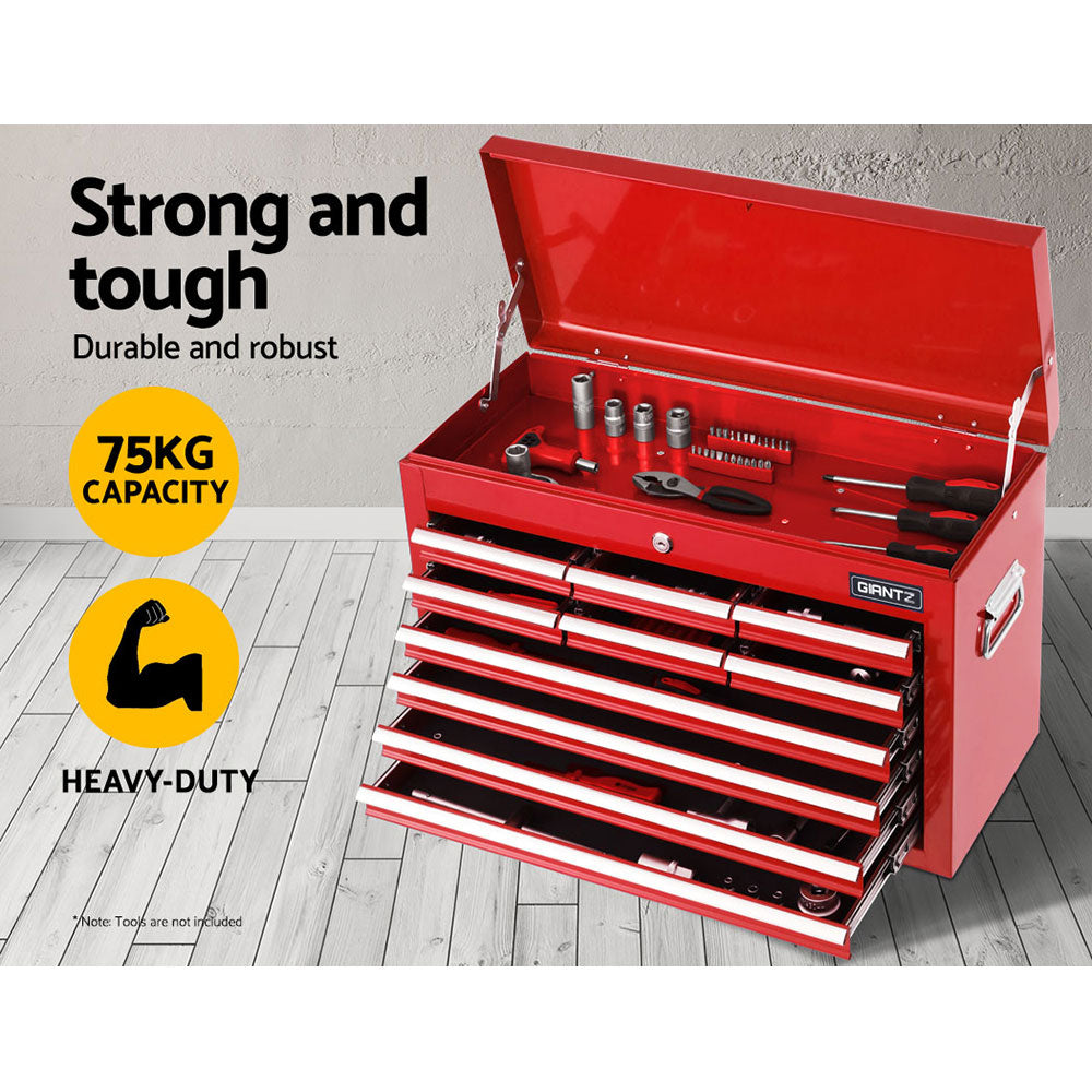 Giantz 10-Drawer Tool Box Chest Cabinet Garage Storage Toolbox Red