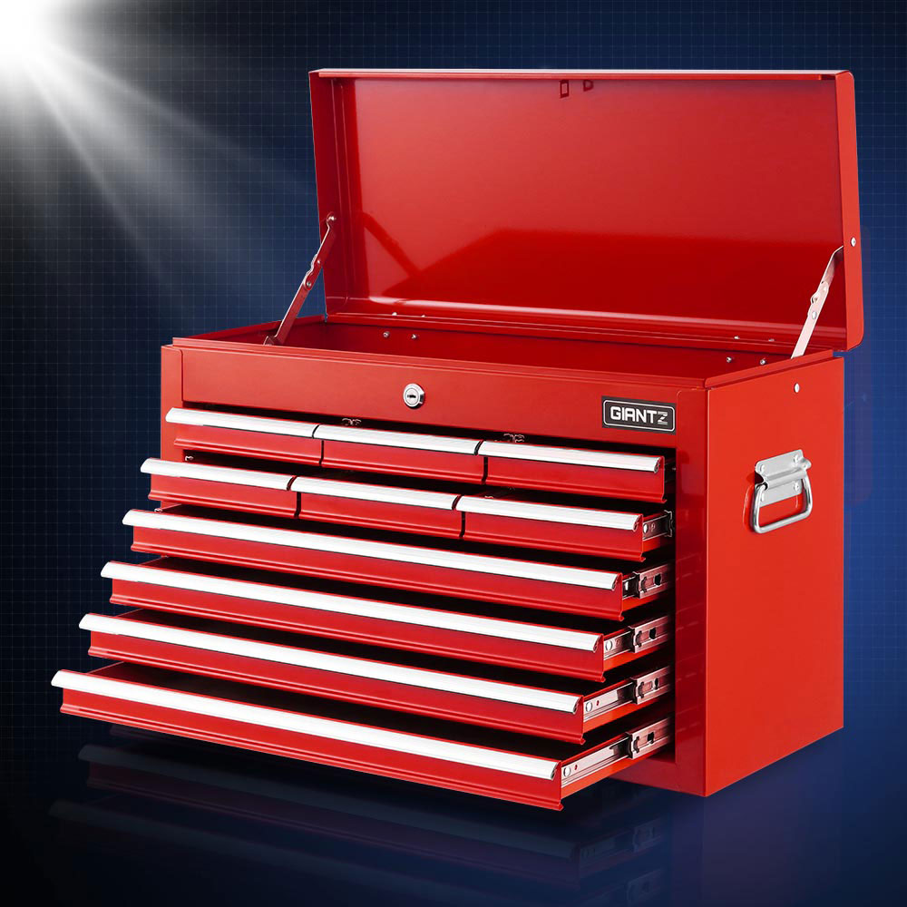 Giantz 10-Drawer Tool Box Chest Cabinet Garage Storage Toolbox Red