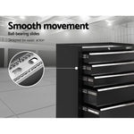 Giantz 5 Drawer Mechanic Tool Box Storage Trolley - Black