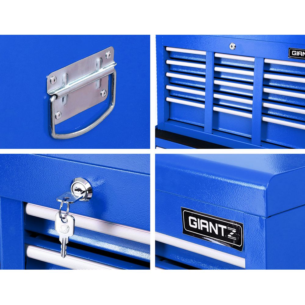 Giantz 9 Drawer Mechanic Tool Box Storage Chest - Blue