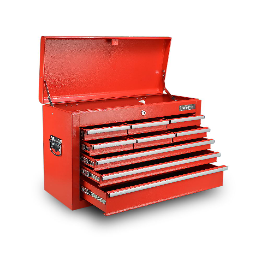 Giantz 9 Drawer Mechanic Tool Box Storage Chest - Red