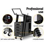 Giantz 4 Drawer Welding Trolley - Black