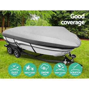 Seamanship Premium 12-15.5ft Boat Cover Trailerable Marine Grade Waterproof 600D