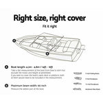 14 - 16 foot Waterproof Boat Cover - Grey